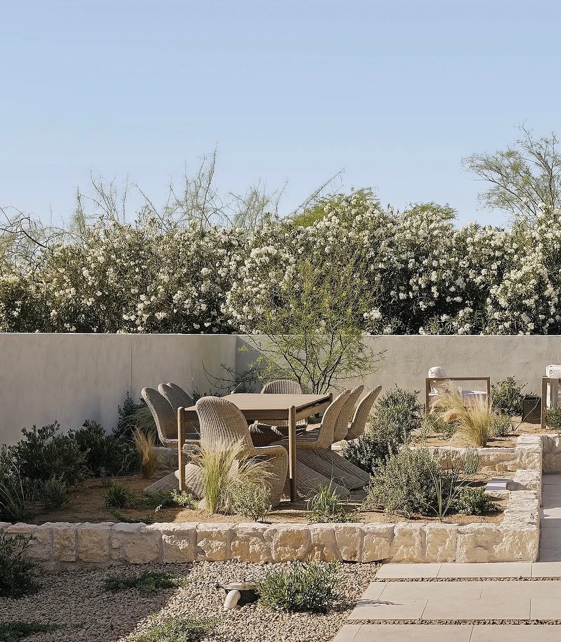 Terraced Desert Dining Courtyard